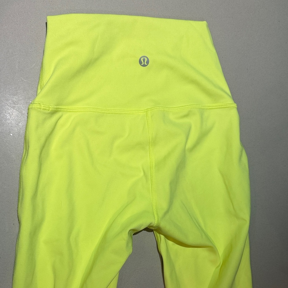 Lululemon Neon Yellow High-Waisted Leggings size 0 never worn